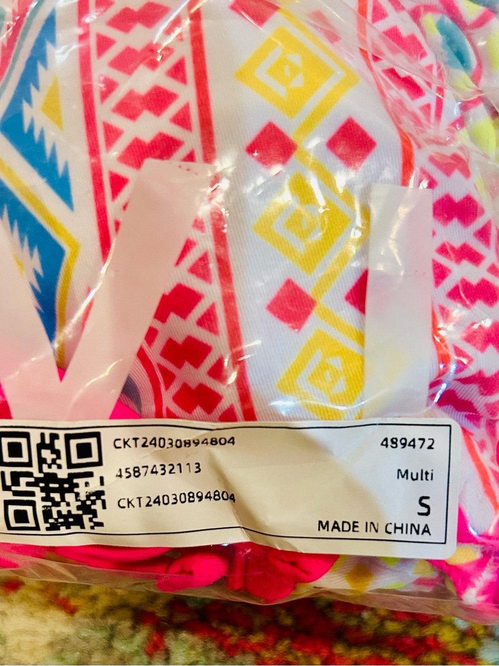 Popvil Pink Aztec-Print Triangle Bikini Set - Picture 4 of 4